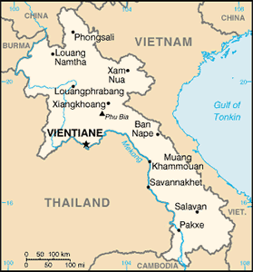 Laos map