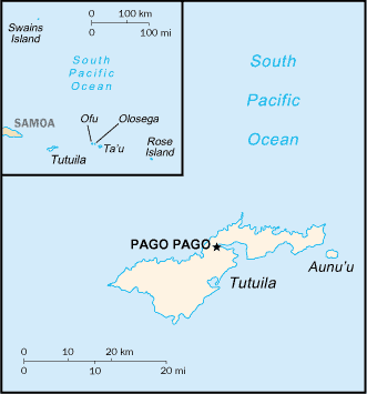 American Samoa map American Samoa map