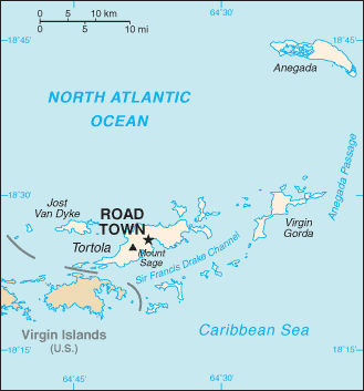 British Virgin Islands map