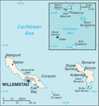 Netherlands Antilles map