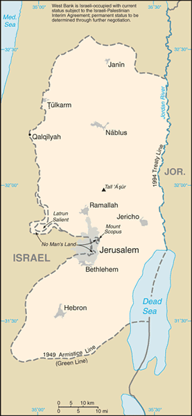 West Bank map West Bank map