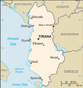 Albania map