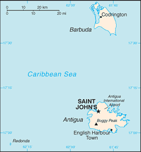 Antigua and Barbuda map