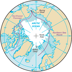 Arctic Ocean map