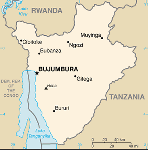 Burundi map