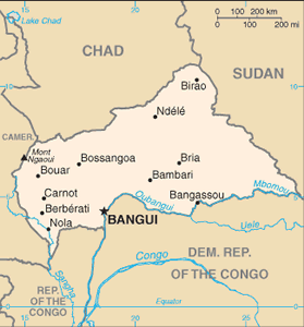Central African Republic map