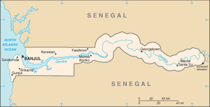 Gambia, The map