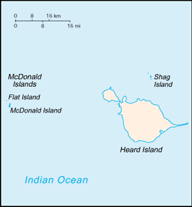 Heard Island and McDonald Islands map