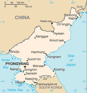 Korea, North map