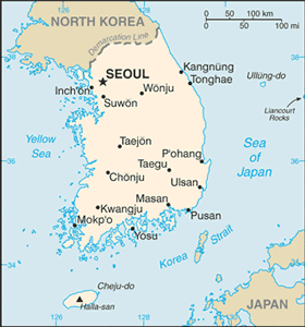 Korea, South map