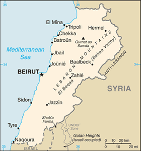 Lebanon map