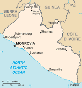 Liberia map