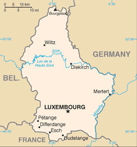 Luxembourg map