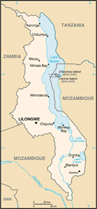 Malawi map