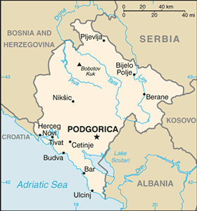 Montenegro map