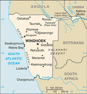 Namibia map