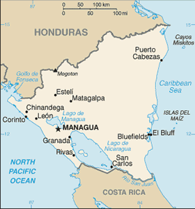 Nicaragua map