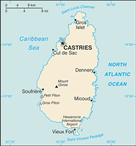 Saint Lucia map