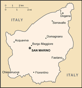 San Marino map