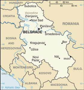 Serbia map