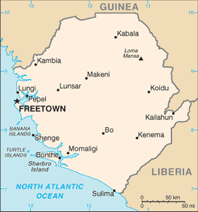 Sierra Leone map