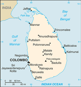 Sri Lanka map