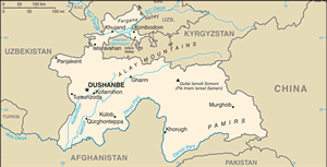 Tajikistan map