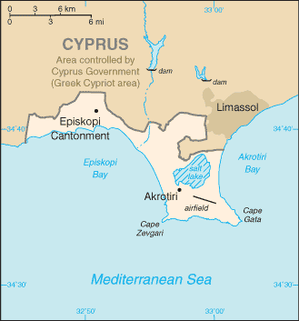 Akrotiri map Akrotiri map