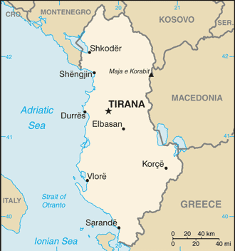 Albania map Albania map