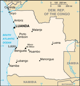 Angola map Angola map