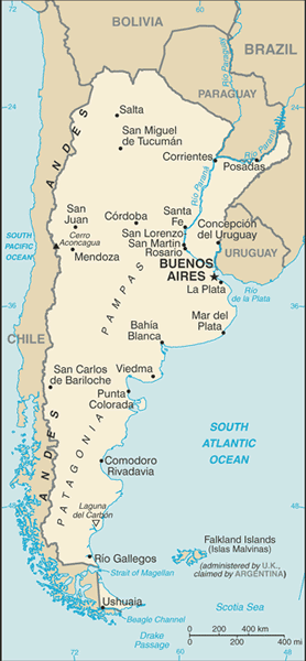 Argentina map Argentina map