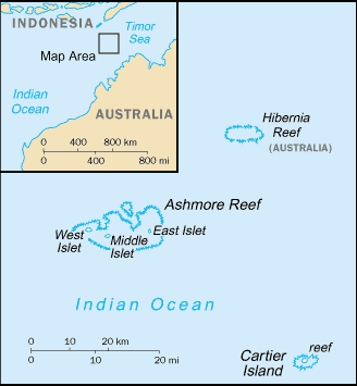 Ashmore and Cartier Islands map Ashmore and Cartier Islands map