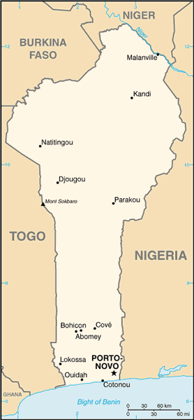 Benin map