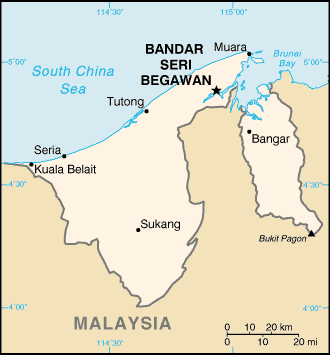 Brunei map Brunei map