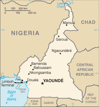 Cameroon map Cameroon map