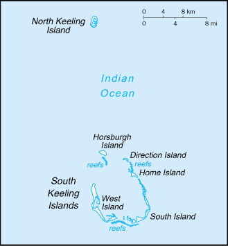 Cocos (Keeling) Islands map Cocos (Keeling) Islands map