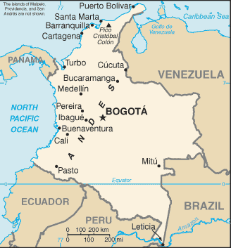 Colombia map