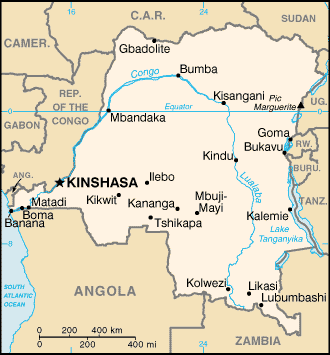 Congo, Democratic Republic of the map Congo, Democratic Republic of the map