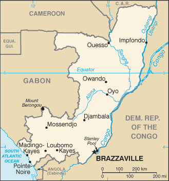 Congo, Republic of the map Congo, Republic of the map