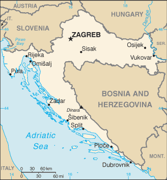 Croatia map Croatia map