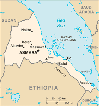 Eritrea map Eritrea map