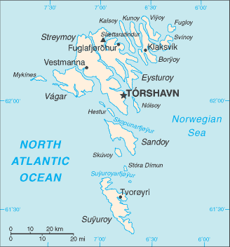 Faroe Islands map