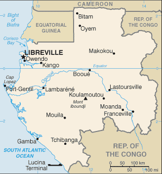 Gabon map Gabon map