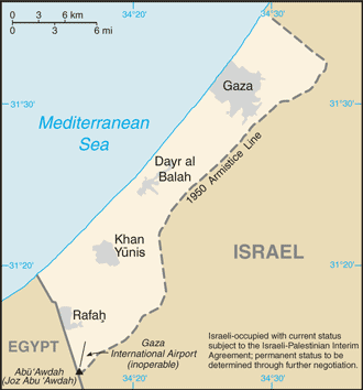 Gaza Strip map