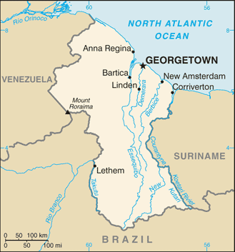 Guyana map Guyana map