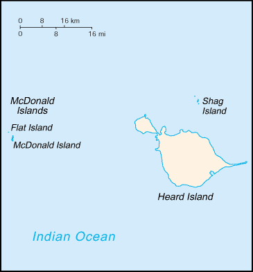 Heard Island and McDonald Islands map Heard Island and McDonald Islands map