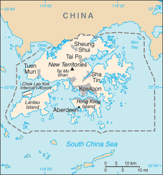 Hong Kong map