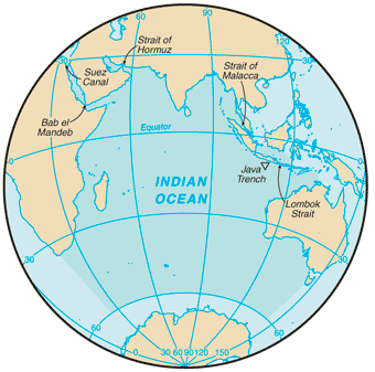 Indian Ocean map Indian Ocean map