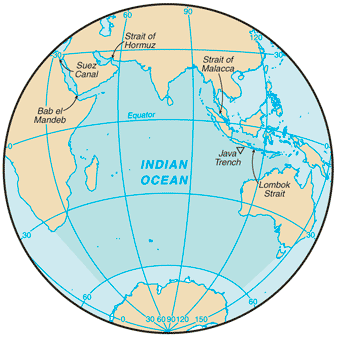 Indian Ocean map