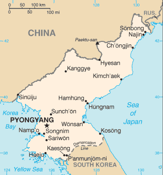 Korea, North map